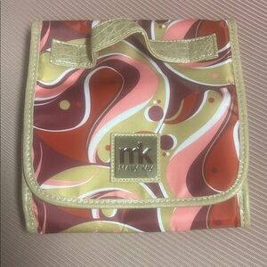 Mary Kay Swirl Print Cosmetic Pouch in Pink, Gold & Brown